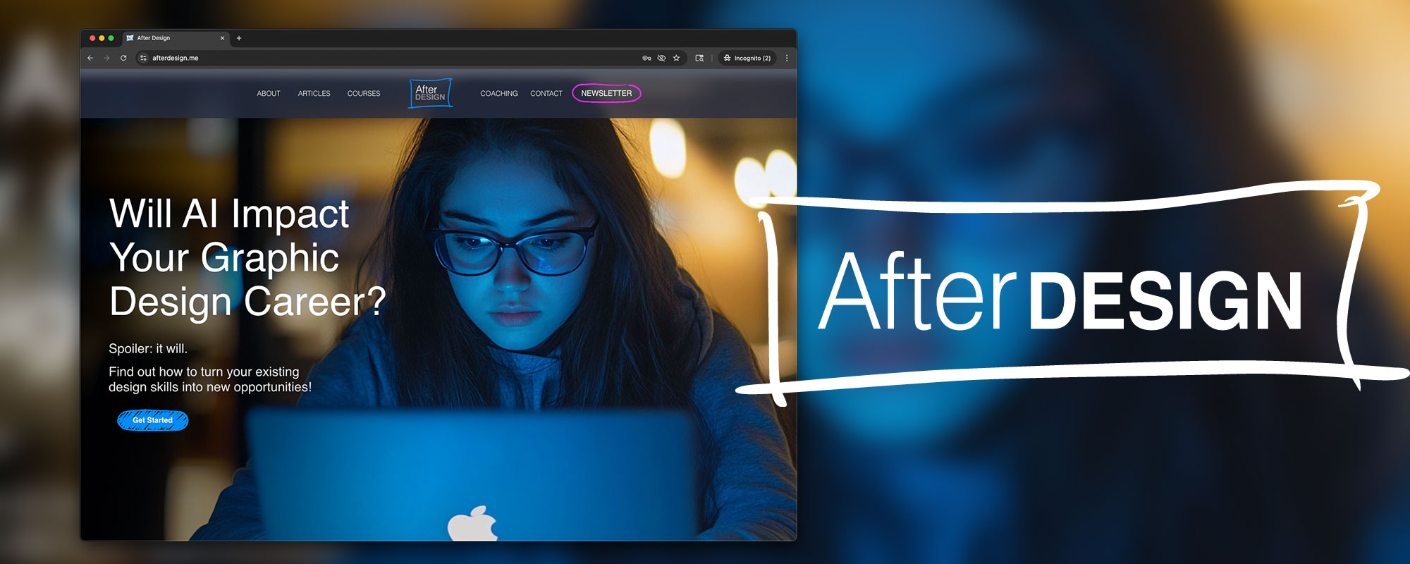 After Design site and logo