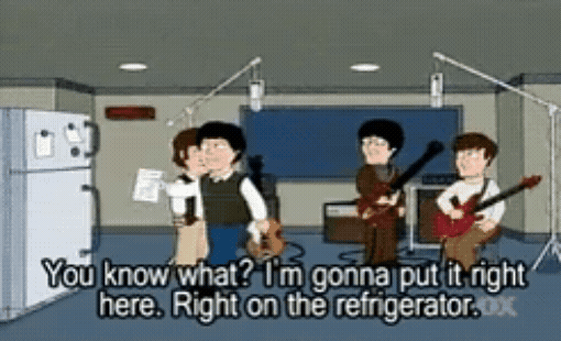 Family Guy clip: You know what? I’m gonna put it right here. Right on the refrigerator.
